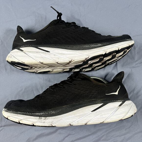Hoka One One Clifton 8 Men's Size 11.5 D Running Shoes Gym Sneakers 1119393 BWHT - Picture 1 of 7